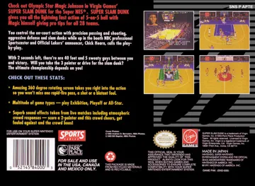 Super Slam Dunk (USA) box cover back